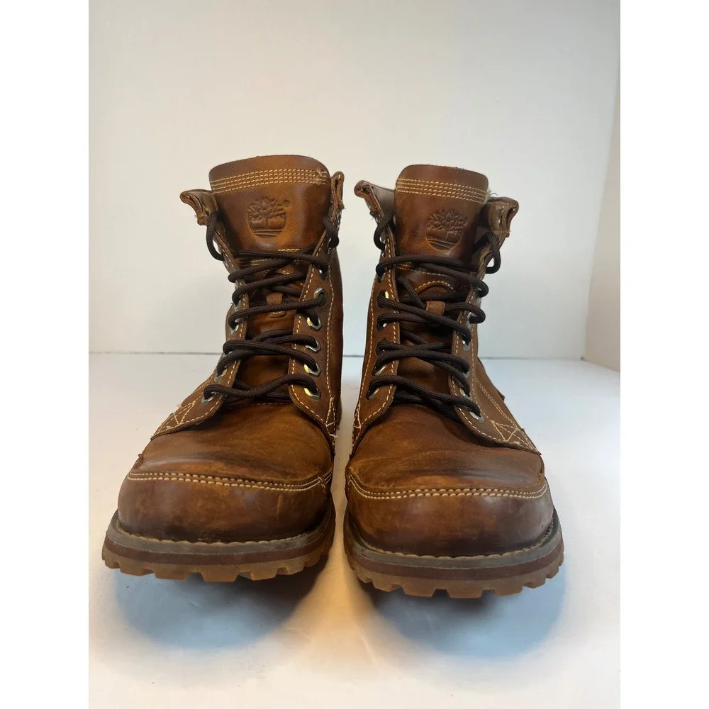 Timberland Earthkeepers Mens Brown Leather Lace Up Boots A1316 Size 9